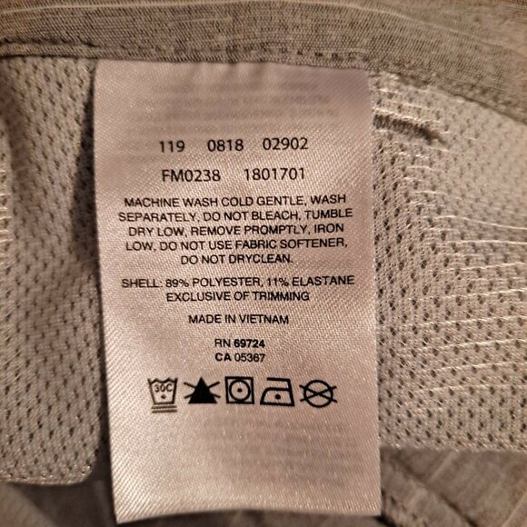 Columbia PFG Shorts Fishing Striped Gray Performance Camping Hiking Mens 32 - Picture 4 of 9